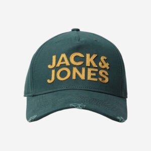 Jack & Jones Men Green & Yellow Embroidered Cap